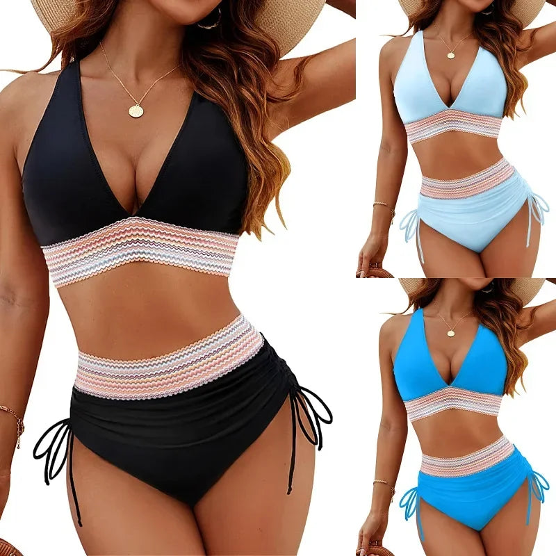 Greta™ – Ensemble Bikini Sculptant à Taille Haute | Maintien & Élégance Assurés