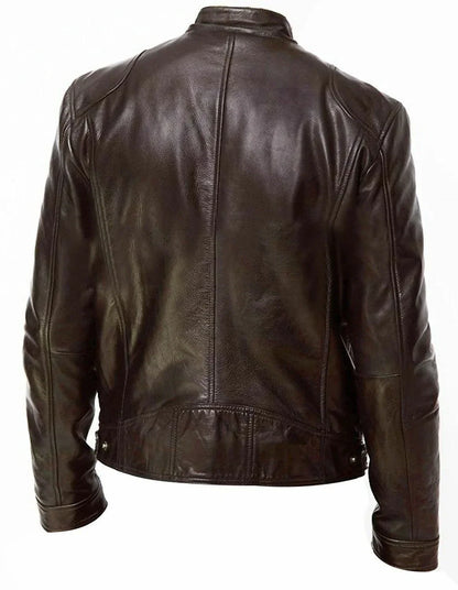 Montaigne® | Veste en Cuir Décontractée