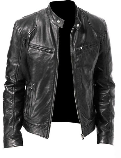 Montaigne® | Veste en Cuir Décontractée
