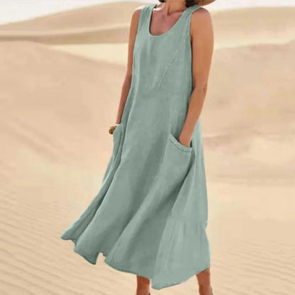 Tina™ – Robe en Lin de Printemps