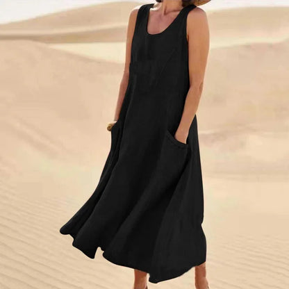 Tina™ – Robe en Lin de Printemps