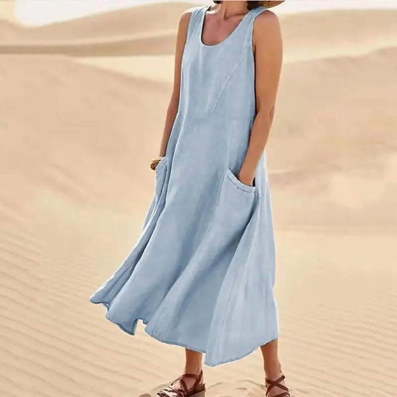 Tina™ – Robe en Lin de Printemps