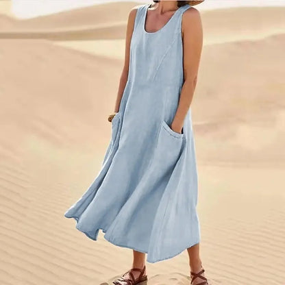 Tina™ – Robe en Lin de Printemps
