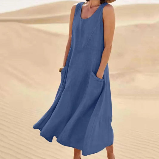 Tina™ – Robe en Lin de Printemps