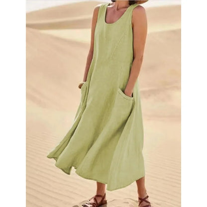 Tina™ – Robe en Lin de Printemps