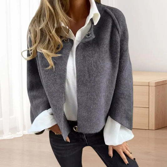 Aurora™ – Manteau En Laine À Col Rond Et Manches Longues