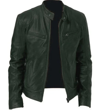 Montaigne® | Veste en Cuir Décontractée
