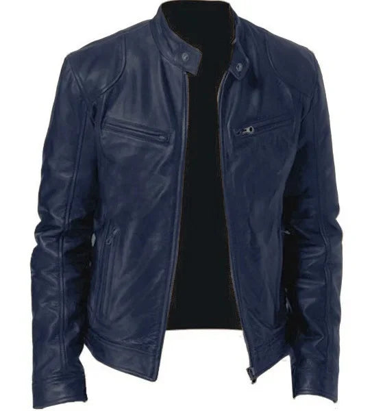 Montaigne® | Veste en Cuir Décontractée