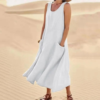 Tina™ – Robe en Lin de Printemps