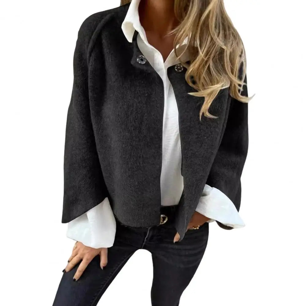 Aurora™ – Manteau En Laine À Col Rond Et Manches Longues