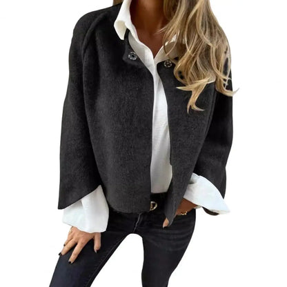 Aurora™ – Manteau En Laine À Col Rond Et Manches Longues