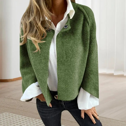 Aurora™ – Manteau En Laine À Col Rond Et Manches Longues