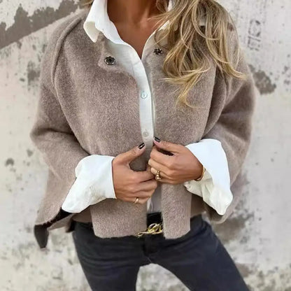 Aurora™ – Manteau En Laine À Col Rond Et Manches Longues
