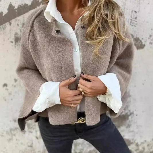 Aurora™ – Manteau En Laine À Col Rond Et Manches Longues