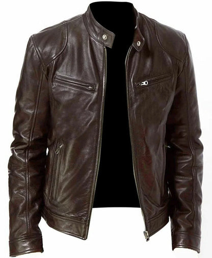 Montaigne® | Veste en Cuir Décontractée